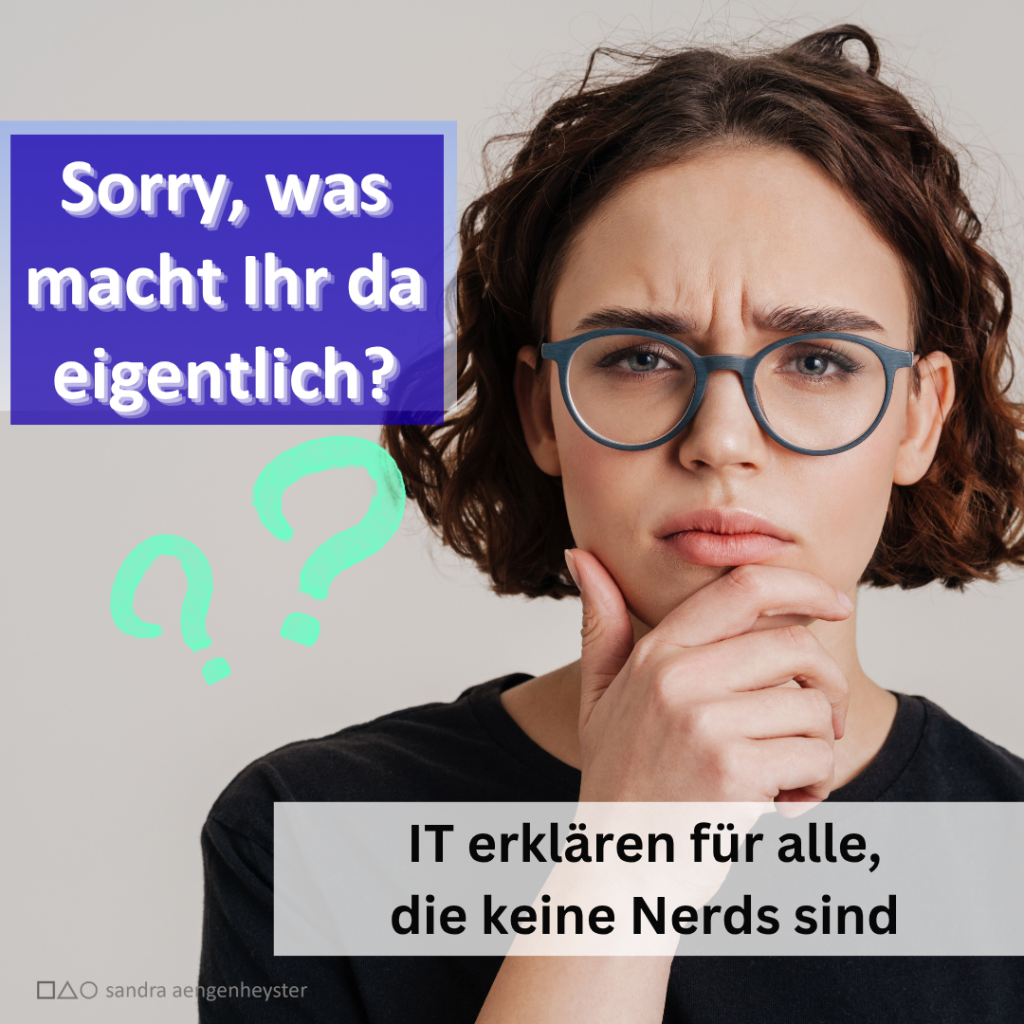 "Sorry, was macht Ihr da eigentlich?" IT erklärt für alle, die keine Nerds sind. Blog aengenheyster.com